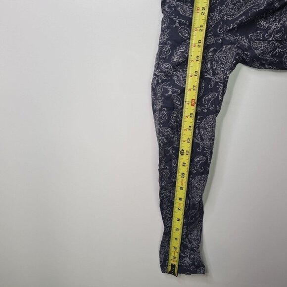 Tommy Hilfiger Pasiley Print Floral Blue Shirt Men's Long Sleeves Size 4 - Picture 8 of 9